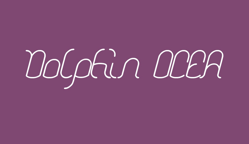 Dolphin OCEAN WAVE font big