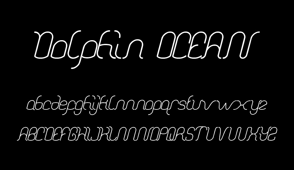 Dolphin OCEAN WAVE font