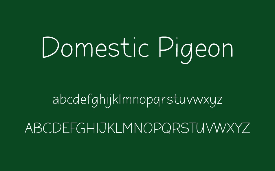 Domestic Pigeon font
