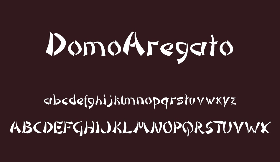 DomoAregato font