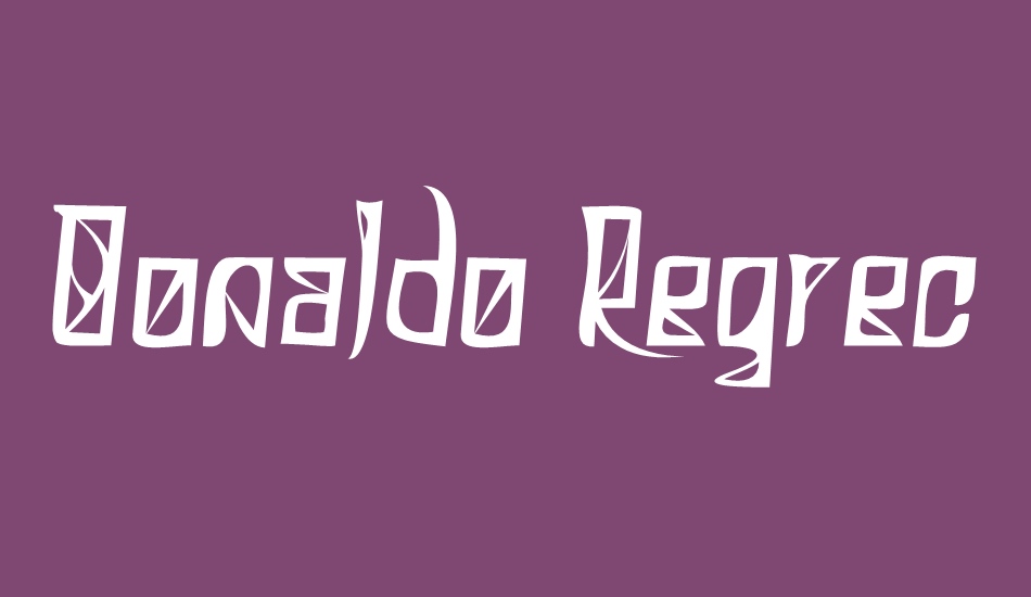 Donaldo Regrecka font big