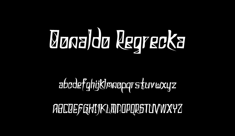 Donaldo Regrecka font