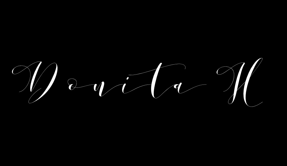 Donita Handscript Demo font big