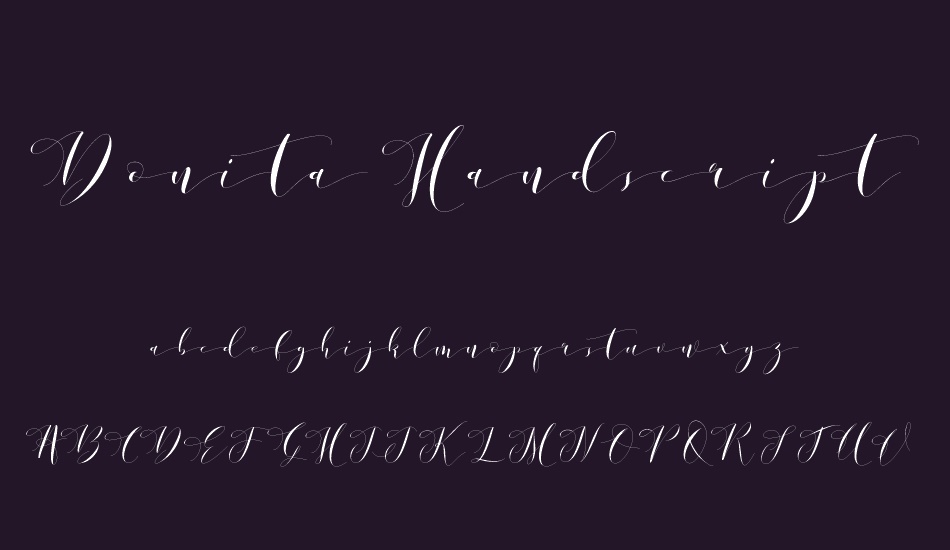 Donita Handscript Demo font