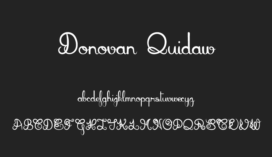 Donovan Quidaw font