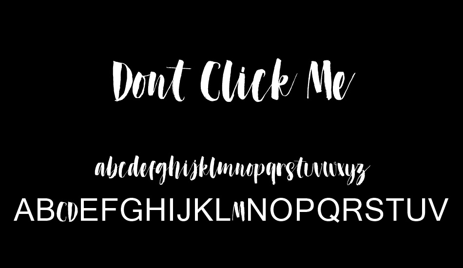 Dont Click Me DEMO font