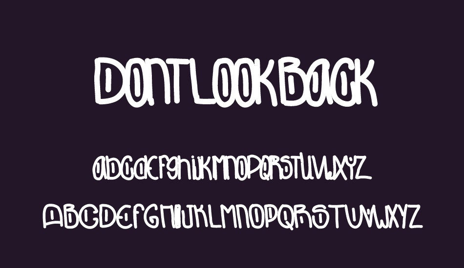 DontLookBack font