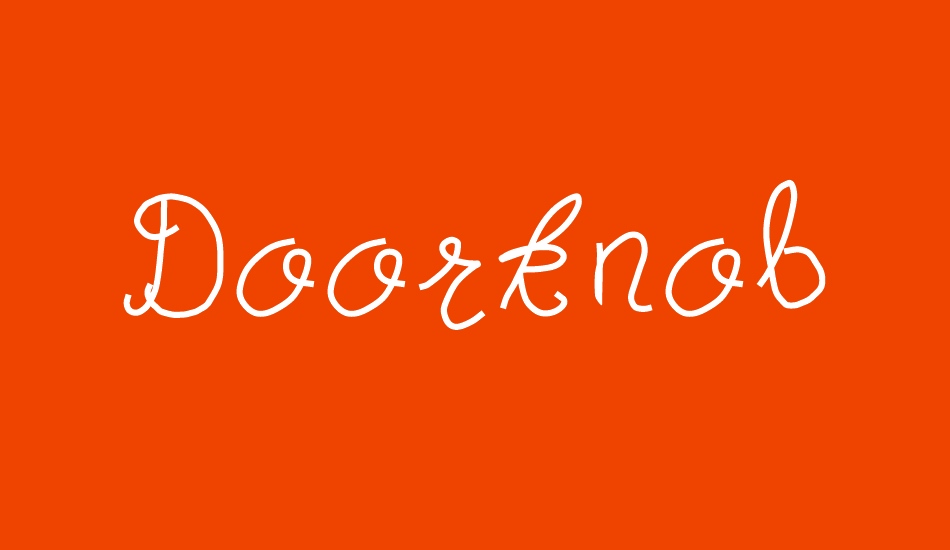 Doorknob Daydreams font big