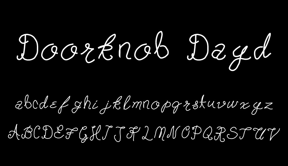 Doorknob Daydreams font