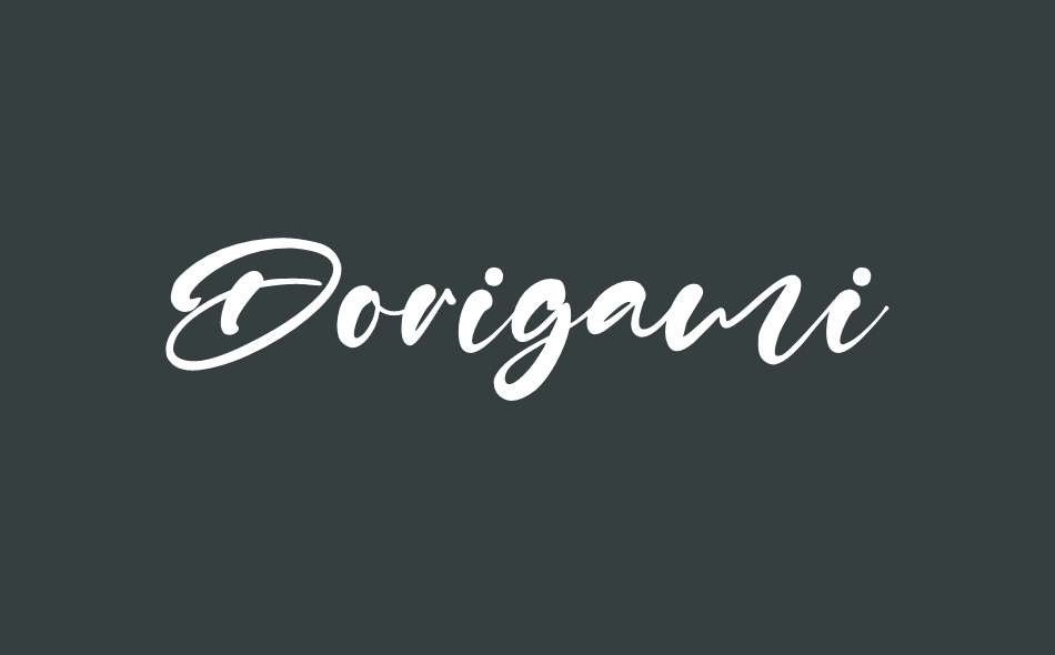 Dorigami font big