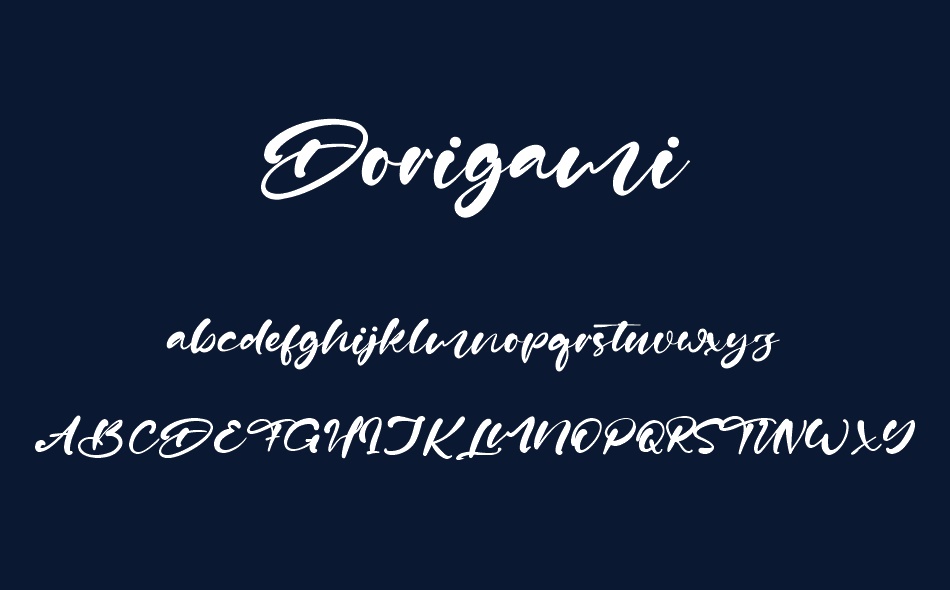 Dorigami font