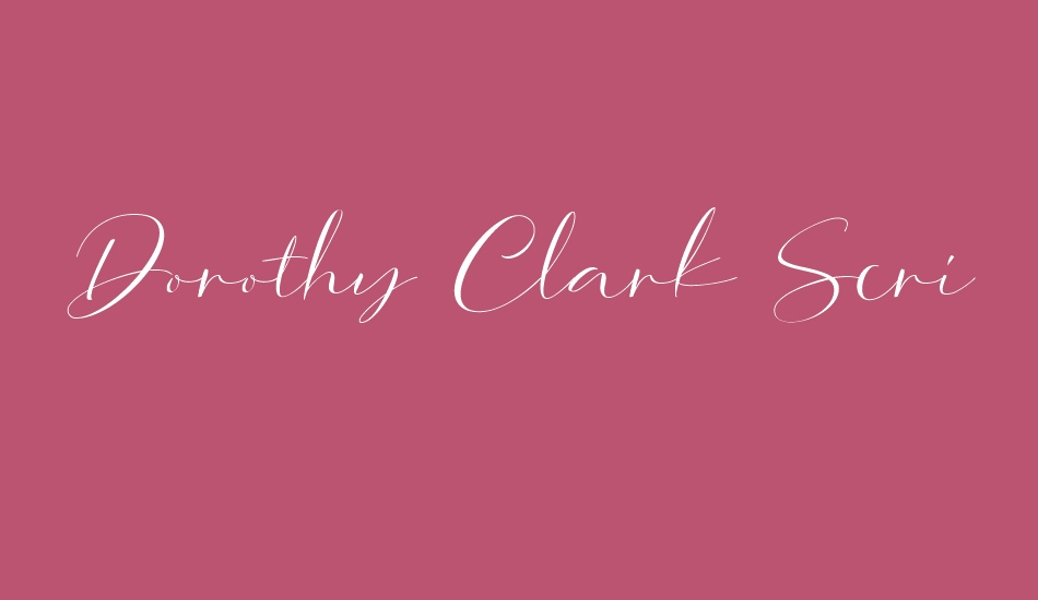 Dorothy Clark Script DEMO font big