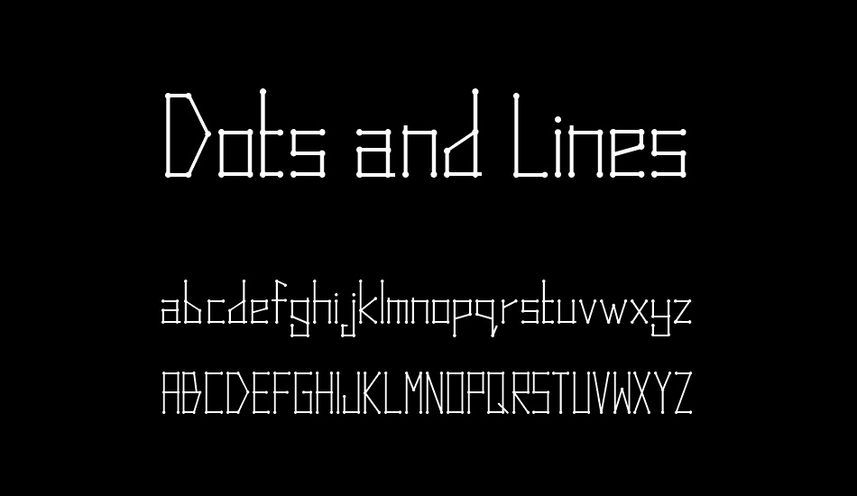 Dots and Lines font