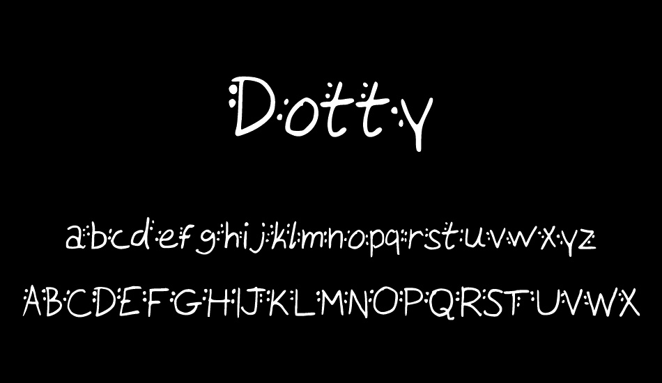 Dotty font