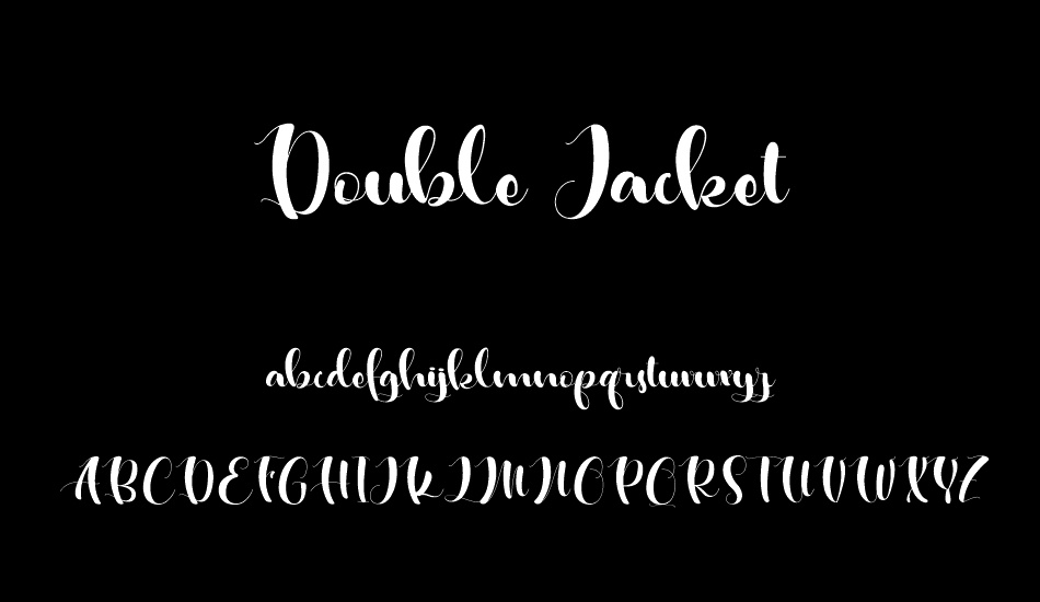 Double Jacket font