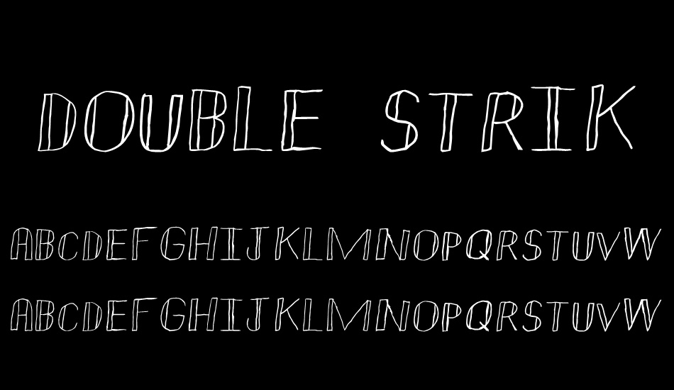 Double Strike font