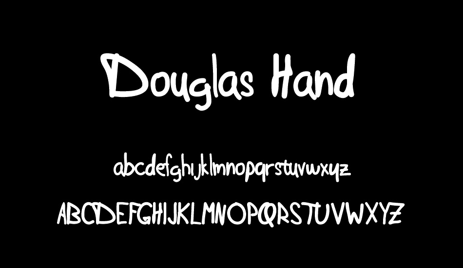 Douglas Hand font