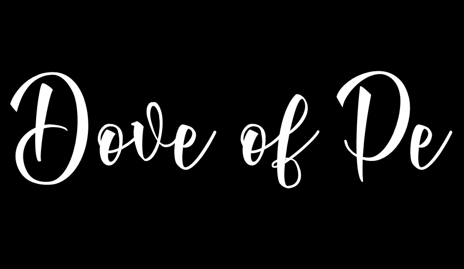 Dove of Peace two Personal Use font big