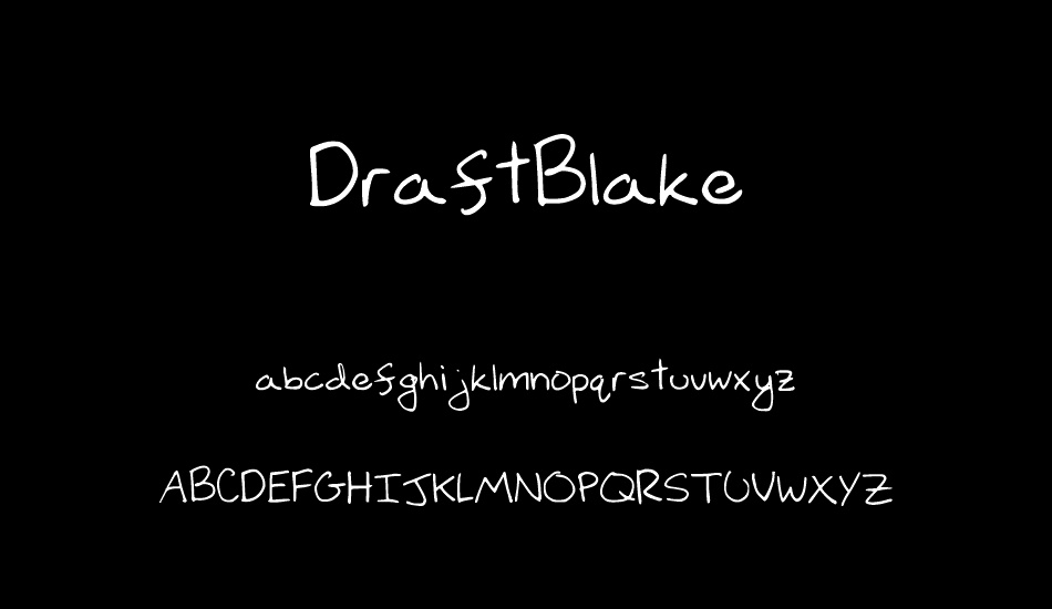 DraftBlake font