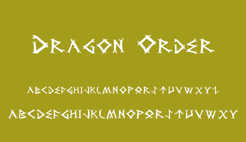 Dragon Order font