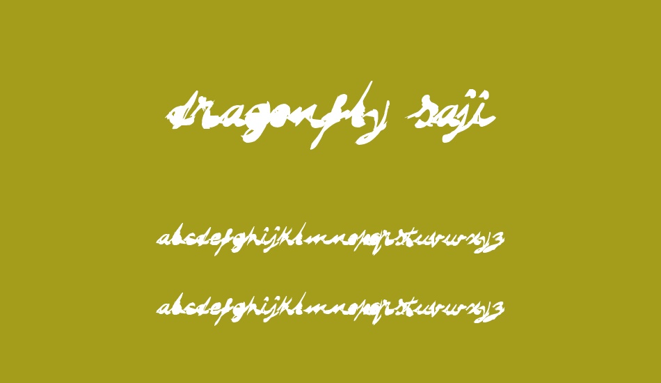 DRAGONFLY saji font