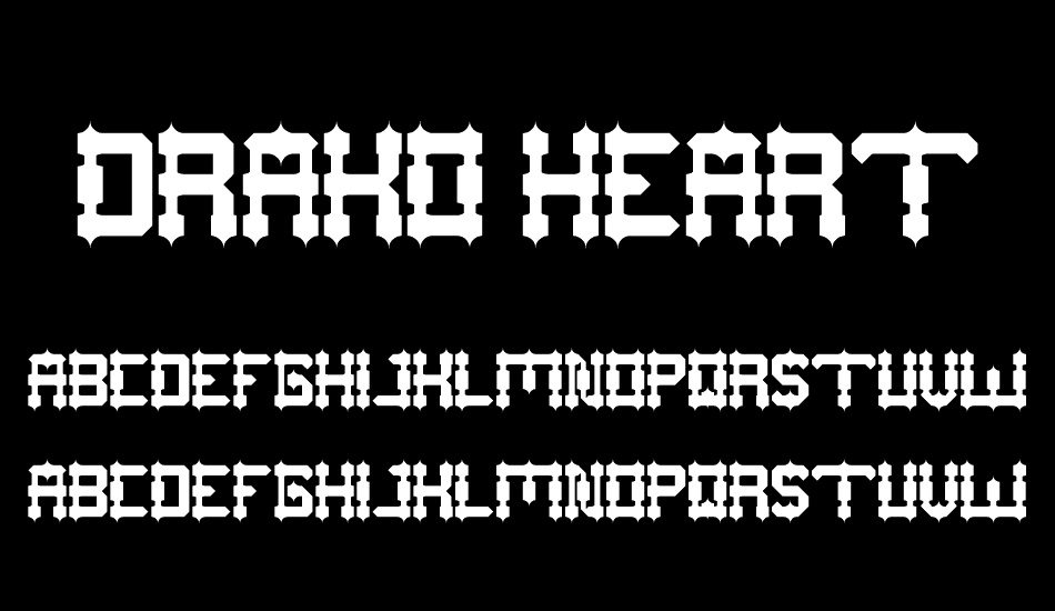 DRAKO HEART font