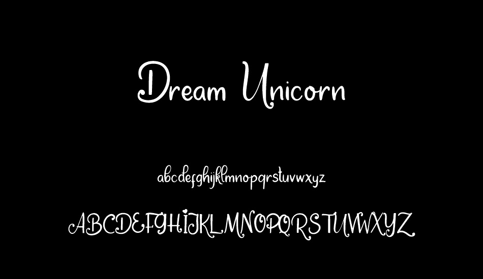 Dream Unicorn font