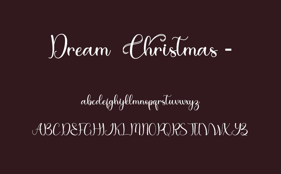 Dream Christmas font