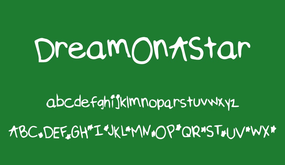 DreamOnAStar font