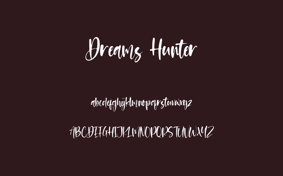 Dreams Hunter font