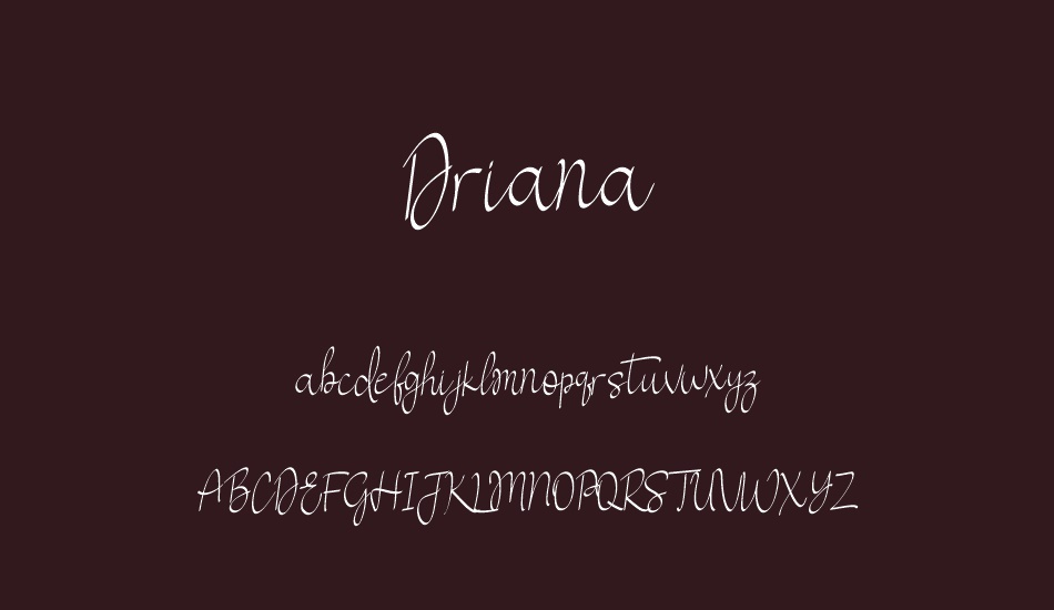 Driana font