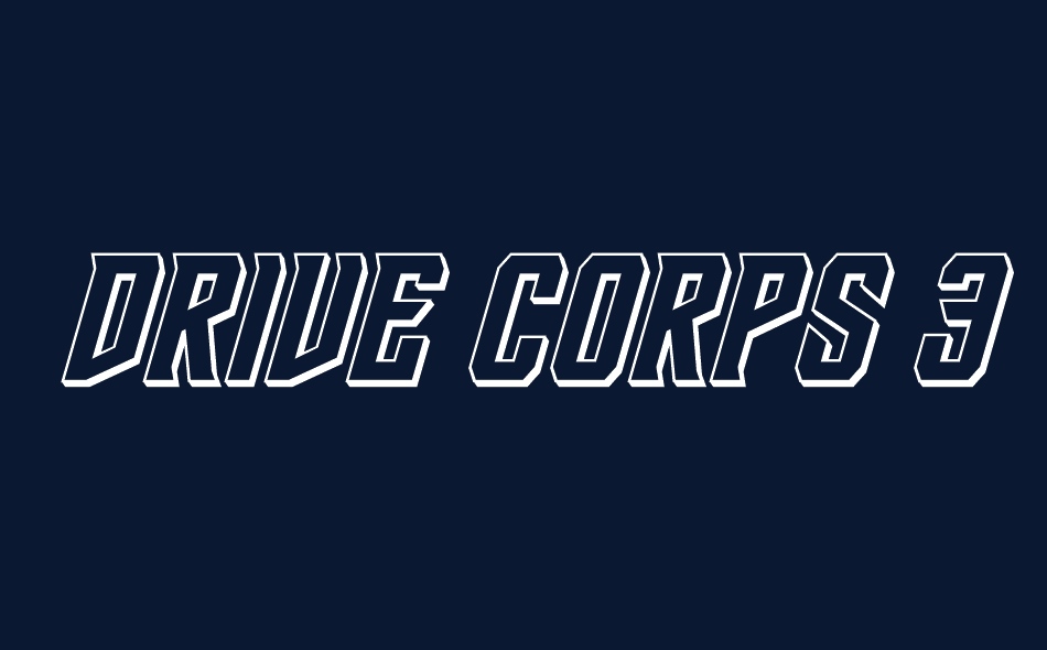 Drive Corps font big