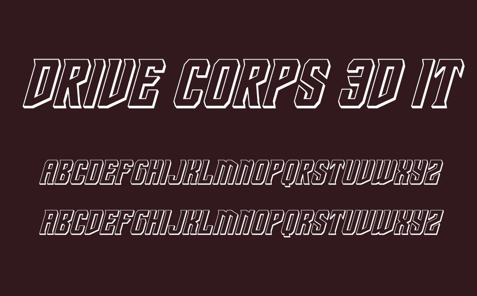 Drive Corps font