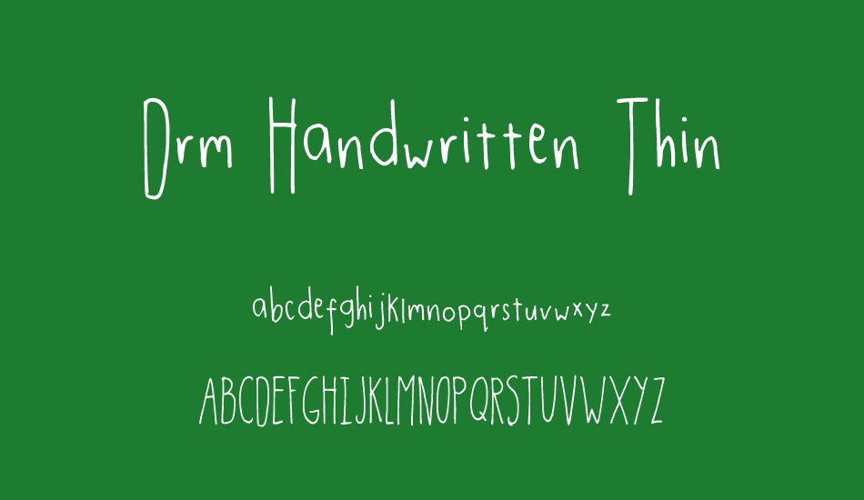 Drm Handwritten Thin font