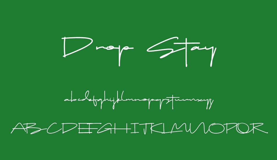 Drop Stay font