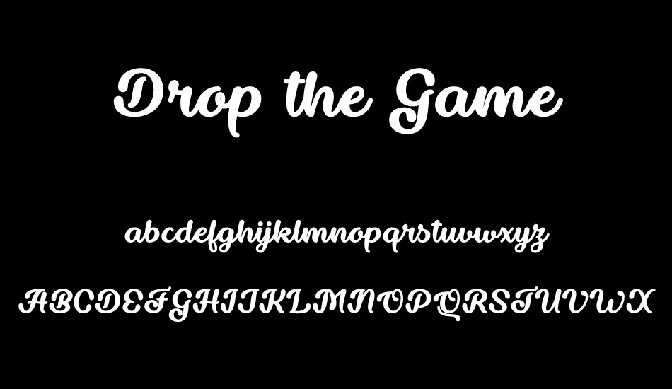 Drop the Game font