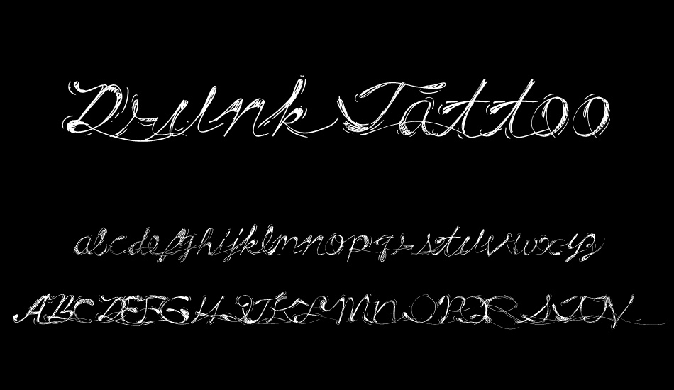 Drunk Tattoo font