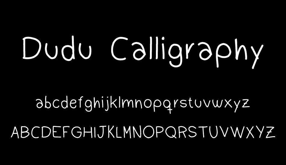 Dudu Calligraphy font