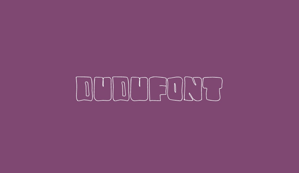 dudufont font big