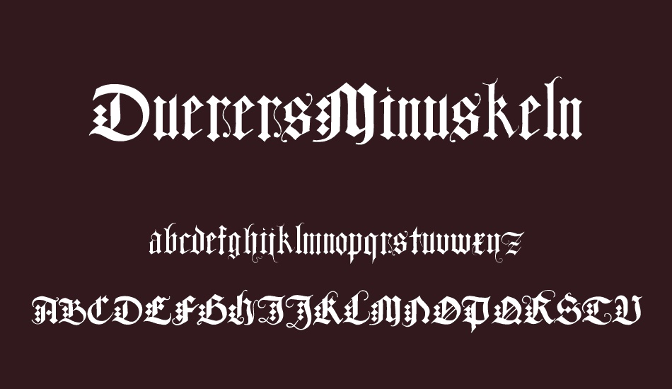 DuerersMinuskeln font