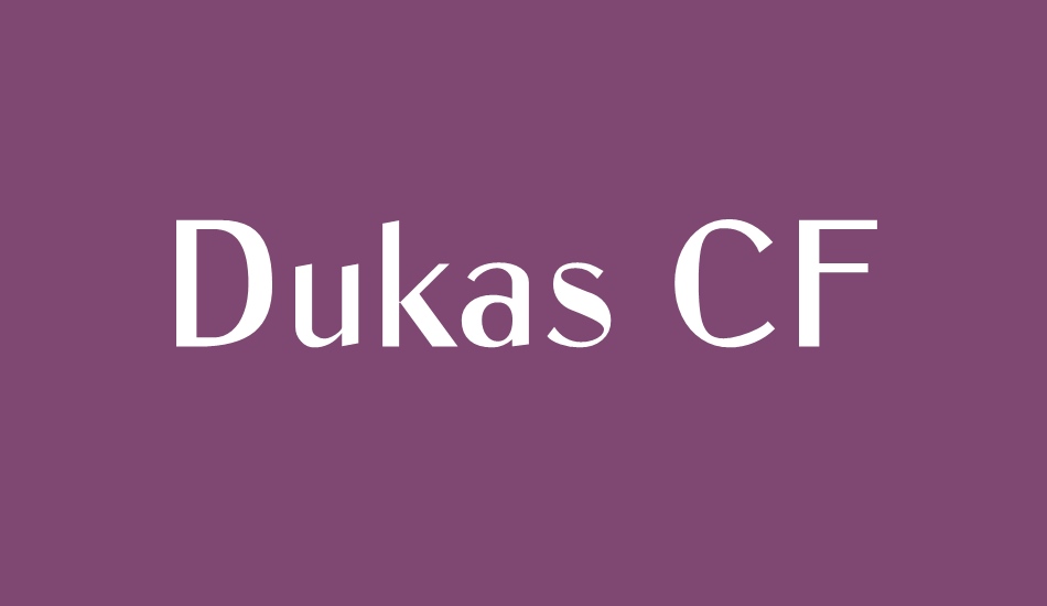 Dukas CF Regular font big