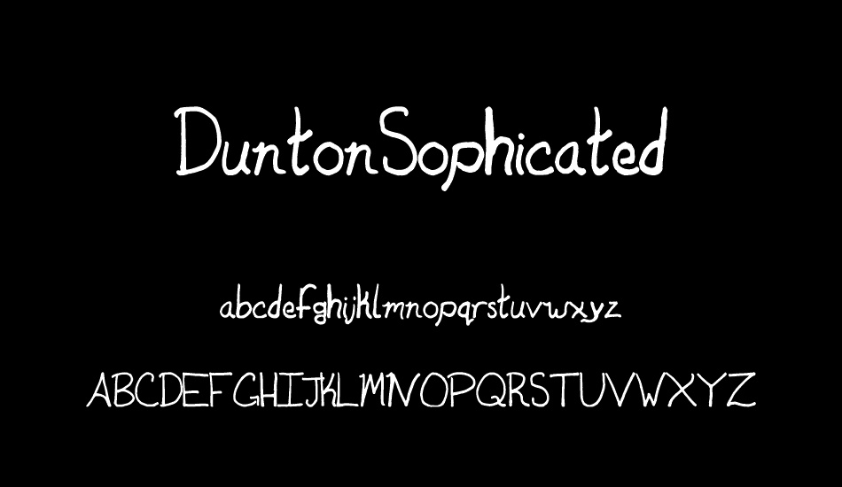 DuntonSophicated font