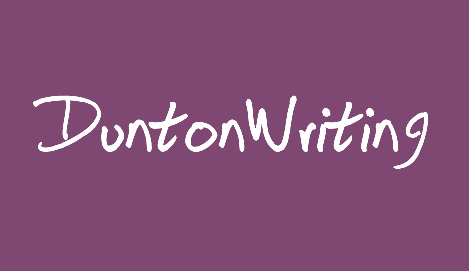 DuntonWriting font big