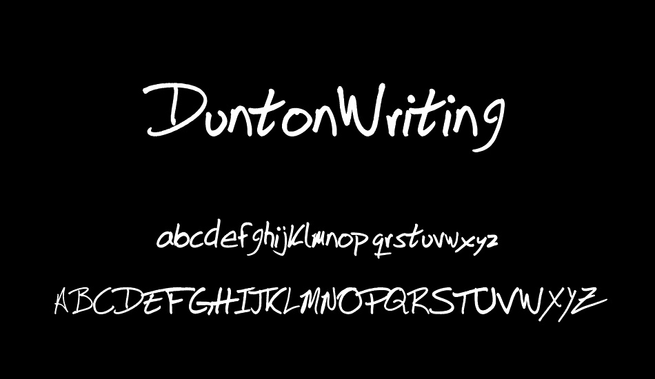 DuntonWriting font