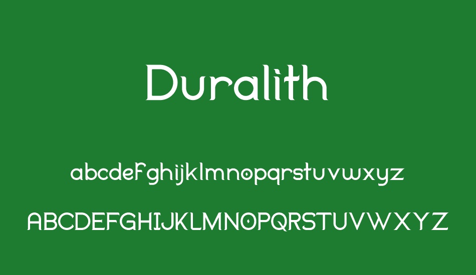 Duralith font