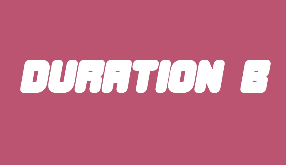 Duration Book font big