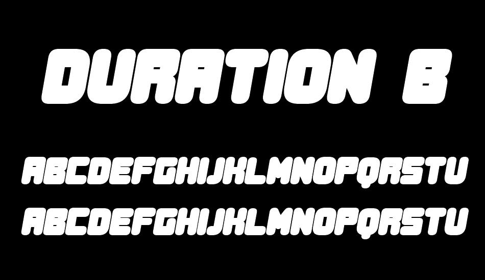 Duration Book font