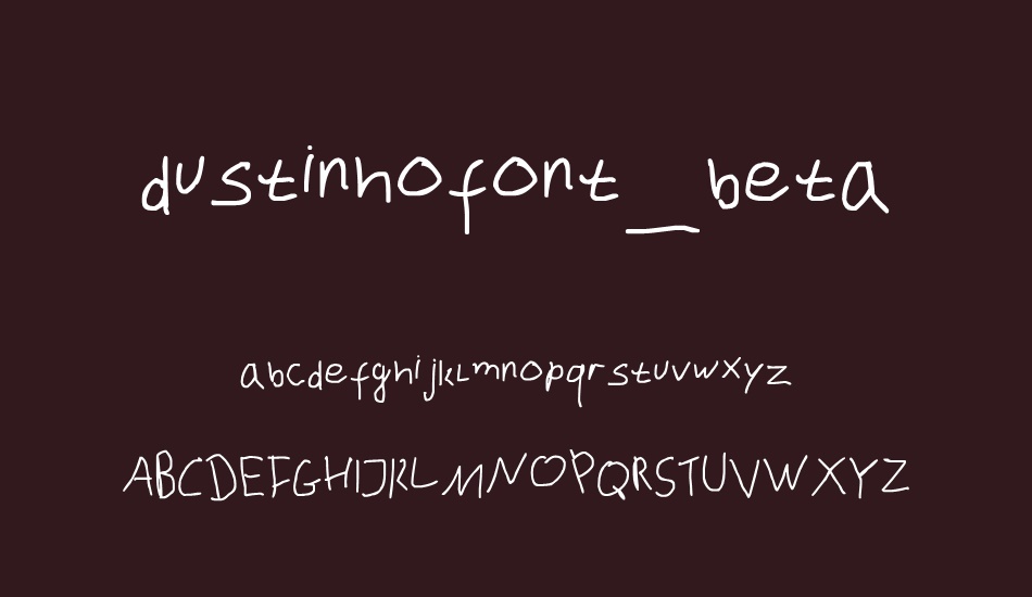 dustinhofont_beta font