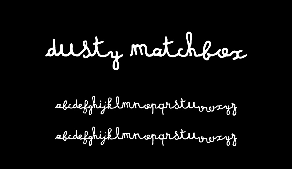 Dusty matchbox font