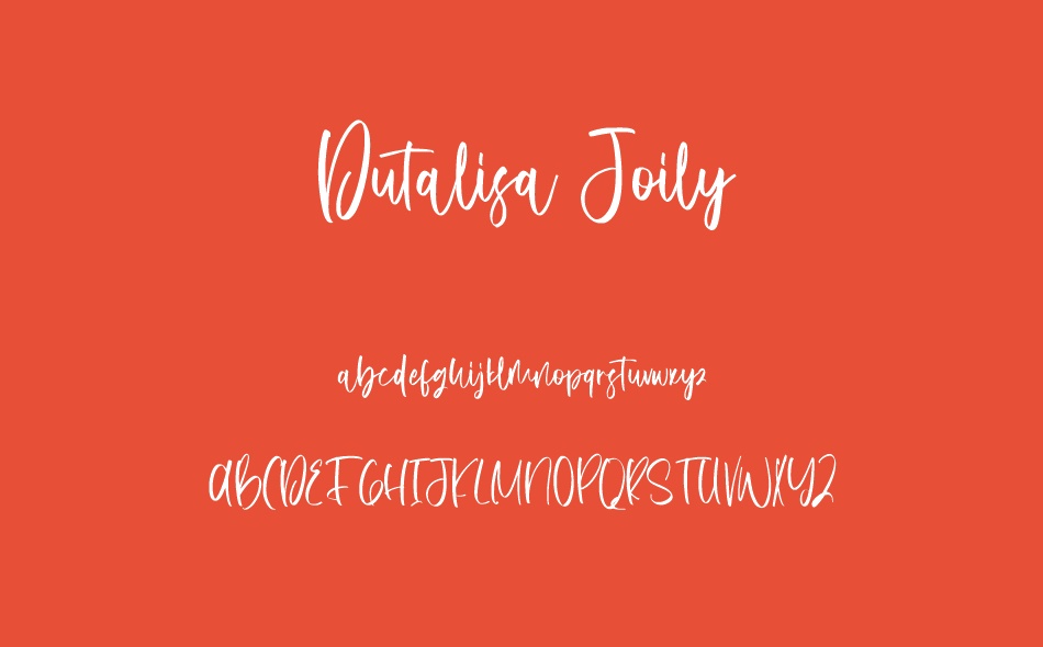 Dutalisa Joily font